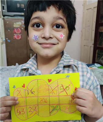 Interesting Tickets of Tambola Created By Our Grade 1 Chintelians.